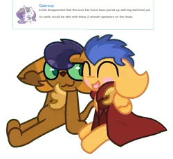 Size: 820x754 | Tagged: artist:thefanficfanpony, capper dapperpaws, cappersentry, cat, crack shipping, derpibooru import, flashcapper, flash sentry, gay, male, meme, my little pony: the movie, safe, shipping, waifu thief