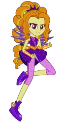 Size: 3827x7573 | Tagged: safe, artist:mixiepie, artist:pink1ejack, derpibooru import, adagio dazzle, equestria girls, legend of everfree, rainbow rocks, absurd resolution, alternate universe, clothes, crystal guardian, crystal wings, looking at you, ponied up, simple background, smiling, solo, super ponied up, transparent background