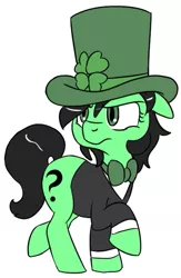 Size: 427x655 | Tagged: safe, artist:lockhe4rt, derpibooru import, oc, oc:anonfilly, unofficial characters only, earth pony, pony, bowtie, clothes, female, filly, hat, simple background, solo, top hat, tuxedo, white background