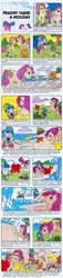 Size: 626x2724 | Tagged: apology, artist:heckyeahponyscans, bandeau, beach, bow, brought to life, carriage, cat, chase, combing, comic, comic:my little pony (g1), derpibooru import, early closing, elf, g1, hair styling, hat, heart, holiday, magic, mermaid, midriff, official, peachy, peachy takes a holiday, picnic, posey, safe, sally starfish, sand, sand shaper, sea defences, starfish, tail bow, the great wave off kanagawa, tsunami, twinkles, wall, wave