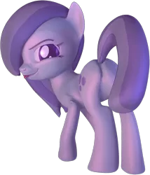Size: 1208x1410 | Tagged: suggestive, artist:fillerartist, derpibooru import, marble pie, 3d, bedroom eyes, blender, looking at you, marblebutt, plot, render, simple background, solo, tongue out, transparent background
