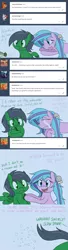 Size: 1280x4707 | Tagged: safe, artist:hummingway, derpibooru import, oc, oc:feather hummingway, oc:swirly shells, unofficial characters only, merpony, absurd resolution, ask-humming-way, dialogue, tumblr, tumblr comic, underwater