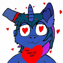 Size: 1200x1200 | Tagged: safe, artist:flashpointsentry2, derpibooru import, oc, oc:flash point, unofficial characters only, heart eyes, hearts and hooves day, simple background, solo, valentine, valentine's day, white background, wingding eyes