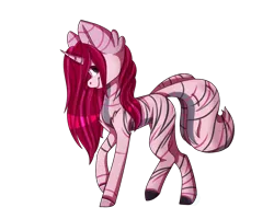 Size: 2500x2000 | Tagged: safe, artist:immagoddampony, derpibooru import, oc, unofficial characters only, pony, unicorn, augmented tail, female, high res, mare, side view, simple background, solo, stripes, transparent background