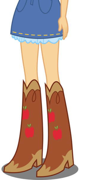 Size: 1500x2880 | Tagged: safe, artist:teentitansfan201, derpibooru import, edit, vector edit, applejack, equestria girls, applejack wearing her boots, boots, boots shot, clothes, cowboy boots, cropped, denim skirt, humane nine boots, image, legs, pictures of legs, png, simple background, skirt, solo, transparent background, vector