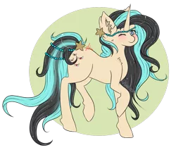 Size: 1073x915 | Tagged: safe, artist:niniibear, derpibooru import, oc, unofficial characters only, pony, unicorn, acessories, black, black hair, blushing, cute, fluffy, heart, one eye closed, pearl, sand, smiling, solo, stars, teal, teal hair, wavey, wavey hair, wink