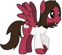 Size: 1666x1500 | Tagged: safe, artist:lightningbolt, derpibooru import, ponified, changeling, pegasus, pony, .svg available, bags under eyes, brent wilson, casual, changeling in the description, clothes, disguise, disguised changeling, frown, male, panic! at the disco, sad, shirt, simple background, solo, spread wings, stallion, svg, transparent background, undershirt, vector