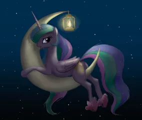 Size: 1024x865 | Tagged: suggestive, artist:el-yeguero, derpibooru import, princess celestia, alicorn, pony, clothes, crescent moon, female, licking, looking back, mare, moon, slippers, solo, sunbutt, tangible heavenly object, tongue out