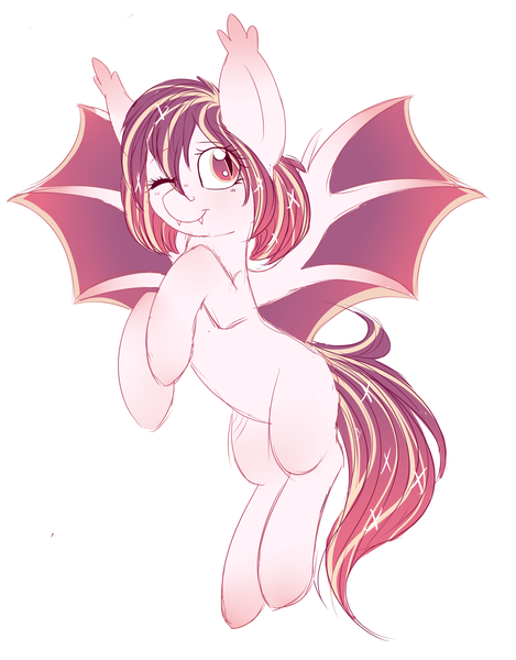 Size: 2085x2665 | Tagged: safe, artist:adostume, derpibooru import, oc, oc:ambrosia, unofficial characters only, bat pony, pony, solo