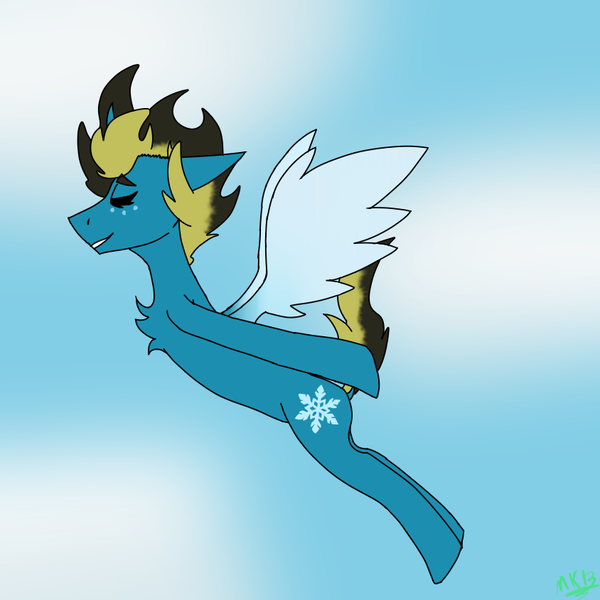 Size: 844x844 | Tagged: safe, artist:moonaknight13, derpibooru import, oc, unofficial characters only, alicorn, pony, alicorn oc, cloud, cloudy, eyes closed, falling, freefall, sky, smiling, solo