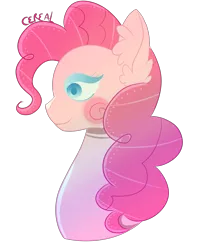 Size: 4000x5000 | Tagged: safe, artist:cereallll, derpibooru import, pinkie pie, absurd resolution, bust, portrait, simple background, solo, transparent background