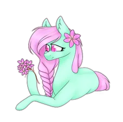 Size: 897x890 | Tagged: safe, artist:daringpineapple, derpibooru import, oc, unofficial characters only, earth pony, pony, female, mare, prone, simple background, solo, transparent background