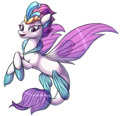 Size: 2633x2508 | Tagged: dead source, safe, artist:itresad, derpibooru import, queen novo, pony, seapony (g4), my little pony: the movie, cute, looking at you, novobetes, open mouth, queen, simple background, solo, transparent background