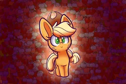 Size: 1500x1000 | Tagged: safe, artist:heir-of-rick, derpibooru import, applejack, earth pony, pony, daily apple pony, apple, c:, cowboy hat, cute, food, hat, jackabetes, looking at you, smiling, solo, stetson, that pony sure does love apples