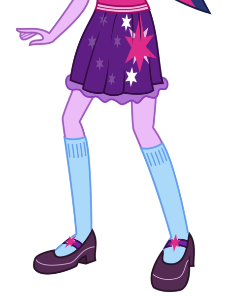 Size: 841x1094 | Tagged: safe, artist:teentitansfan201, derpibooru import, edit, vector edit, sci-twi, twilight sparkle, equestria girls, clothes, cropped, legs, mary janes, ponytail, shoes, simple background, skirt, socks, solo, transparent background, vector