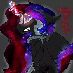 Size: 2560x2560 | Tagged: angry, artist:brokensilence, derpibooru import, magic, nightmarified, oc, oc:mira songheart, safe, solo, swearing, this will end in death, unofficial characters only, vulgar