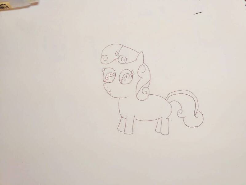 Size: 1040x780 | Tagged: safe, artist:sumi-mlp25, derpibooru import, sweetie belle, pony, unicorn, filly, monochrome, solo