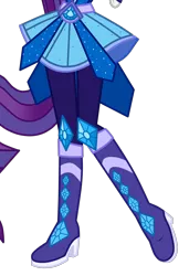 Size: 1515x2218 | Tagged: safe, artist:mixiepie, artist:teentitansfan201, derpibooru import, edit, vector edit, rarity, equestria girls, legend of everfree, boots, cropped, crystal guardian, high heel boots, image, legs, png, ponytail, raised leg, simple background, solo, sparkles, super ponied up, transparent background, vector