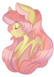 Size: 3300x4678 | Tagged: safe, artist:mscolorsplash, derpibooru import, oc, unofficial characters only, bat pony, pony, absurd resolution, bust, eyes closed, female, mare, portrait, solo