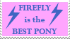 Size: 99x56 | Tagged: artist:cassidypeterson, best pony, derpibooru import, deviantart stamp, firefly, g1, safe, solo, text