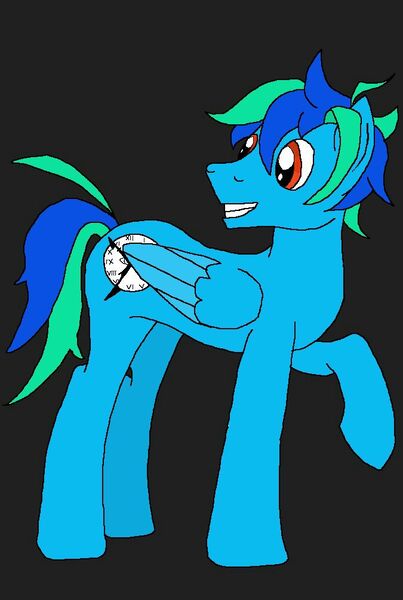 Size: 675x1004 | Tagged: safe, derpibooru import, oc, oc:prophet, unofficial characters only, pegasus, pony, raised hoof, simple background, solo