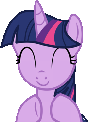 Size: 1570x2148 | Tagged: safe, artist:cyanlightning, derpibooru import, twilight sparkle, twilight sparkle (alicorn), alicorn, pony, gauntlet of fire, animated, clapping, clapping ponies, cute, eyes closed, female, gif, mare, simple background, smiling, solo, transparent background, twiabetes, vector