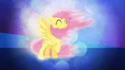 Size: 3840x2160 | Tagged: 4k, artist:game-beatx14, artist:mysteriouskaos, derpibooru import, fluttershy, safe, solo, wallpaper, windswept mane