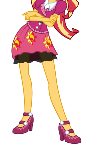 Size: 1470x2477 | Tagged: safe, artist:teentitansfan201, derpibooru import, edit, vector edit, sunset shimmer, equestria girls, friendship games, clothes, high heels, legs, pictures of legs, shoes, simple background, solo, transparent background, vector