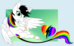 Size: 2128x1330 | Tagged: safe, artist:mythpony, derpibooru import, oc, oc:lightning bliss, unofficial characters only, alicorn, pony, female, flying, looking at you, mare, solo