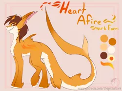 Size: 1280x951 | Tagged: artist:pinktabico, commission, derpibooru import, looking back, male, oc, oc:heart afire, original species, raised leg, reference sheet, safe, shark pony, simple background, smiling, solo, stallion, unofficial characters only