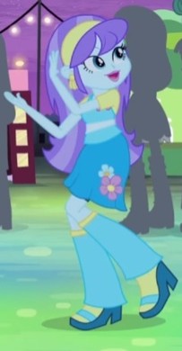 Size: 203x390 | Tagged: safe, derpibooru import, screencap, aqua blossom, equestria girls, perfect day for fun, boots, cropped, flower, high heel boots, solo