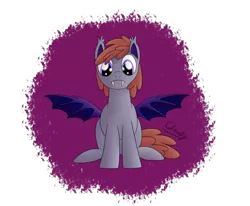 Size: 4000x3300 | Tagged: safe, artist:cloudy95, derpibooru import, oc, oc:lukida, unofficial characters only, bat pony, pony, female, mare, sitting, solo