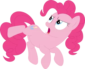 Size: 3571x2877 | Tagged: safe, artist:porygon2z, derpibooru import, pinkie pie, earth pony, pony, female, kicking, looking back, looking up, mare, open mouth, simple background, solo, transparent background, vector