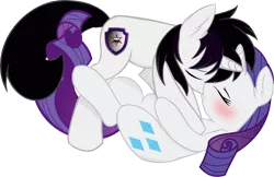 Size: 3562x2308 | Tagged: safe, artist:barrfind, derpibooru import, rarity, oc, oc:barrfind, blushing, canon x oc, eyes closed, female, kissing, love, male, rarifind, shipping, simple background, straight, transparent background, vector