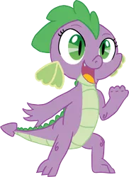 Size: 2223x3061 | Tagged: artist:chiptunebrony, barb, barbabetes, clenched fist, cute, derpibooru import, dragon, dragoness, female, grown barb, happy, older spike, open mouth, pose, rule 63, rule63betes, safe, simple background, smiling, solo, spike, transparent background