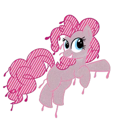 Size: 1043x1139 | Tagged: artist:sinkcandycentral, derpibooru import, pinkie pie, safe, simple background, solo, splatter, transparent background