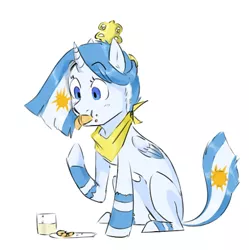 Size: 449x450 | Tagged: argentina, derpibooru import, eating, nation ponies, oc, oc:princess argenta, ponified, safe, unofficial characters only
