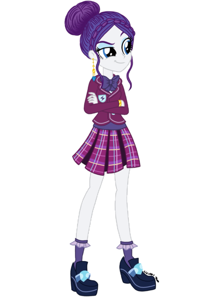 Size: 1536x2048 | Tagged: safe, artist:psshdjndofnsjdkan, derpibooru import, rarity, equestria girls, alternate universe, clothes, crystal prep academy uniform, ear piercing, earring, jewelry, piercing, school uniform, shoes, simple background, socks, solo, transparent background