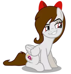 Size: 4000x4153 | Tagged: safe, artist:rsa.fim, derpibooru import, edit, oc, oc:whisper hope, unofficial characters only, pegasus, pony, absurd resolution, bow, cutie mark, faic, female, mexican, red eyes, reference, ribbon, simple background, smug, smugdash, solo, tail wrap, transparent background, unitárium, vector