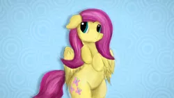 Size: 3840x2160 | Tagged: safe, artist:rainyvisualz, derpibooru import, fluttershy, pegasus, pony, adorasexy, bipedal, cute, female, pose, sexy, shy, solo, spread wings