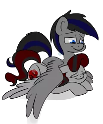 Size: 663x795 | Tagged: safe, artist:chibadeer, derpibooru import, oc, oc:deathly art, oc:midnight rose, unofficial characters only, pegasus, pony, female, male, mare, simple background, stallion, transparent background, wing blanket