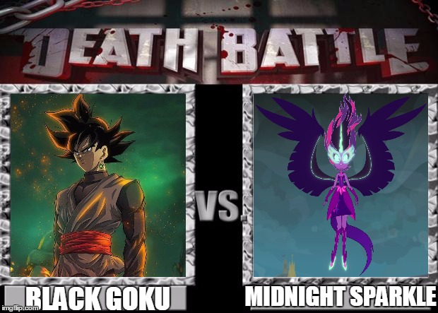 Size: 620x443 | Tagged: safe, derpibooru import, sci-twi, twilight sparkle, equestria girls, death battle, dragon ball super, exploitable meme, goku black, meme, midnight sparkle