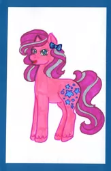 Size: 418x640 | Tagged: artist:skypinpony, bow, derpibooru import, g2, princess twinkle star, safe, solo, traditional art