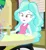 Size: 772x831 | Tagged: safe, derpibooru import, screencap, captain planet, paisley, equestria girls, :|, clothes, cropped, drink, floral print, food, image, jeans, lipstick, milkshake, orange, pants, png, sleeveless, solo, surprised, table, tanktop, wide eyes