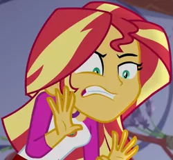 Size: 651x604 | Tagged: safe, derpibooru import, screencap, sunset shimmer, equestria girls, legend of everfree, cropped, solo