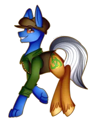 Size: 2667x3578 | Tagged: safe, artist:kurochhi, derpibooru import, oc, unofficial characters only, hybrid, pony, clothes, hat, high res, male, shirt, simple background, solo, stallion, transparent background, vest
