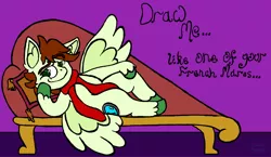 Size: 3986x2314 | Tagged: safe, artist:moddie, deleted from derpibooru, derpibooru import, oc, oc:aperture, unofficial characters only, pegasus, pony, clothes, draw me like one of your french girls, female, mare, scarf, solo, titanic