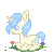 Size: 50x50 | Tagged: safe, artist:karkats-spaghetti, derpibooru import, oc, oc:celestial charm, unofficial characters only, animated, blinking, flower, gif, grass, pixel art, solo