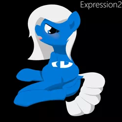 Size: 1024x1024 | Tagged: suggestive, artist:expression2, derpibooru import, oc, oc:edge, unofficial characters only, blushing, browser ponies, female, microsoft edge, plot, solo, solo female, tongue out