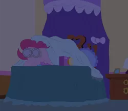 Size: 3213x2782 | Tagged: artist:zefrenchm, bed, binoculars, camera, derpibooru import, human, humanized, pinkie pie, safe, solo